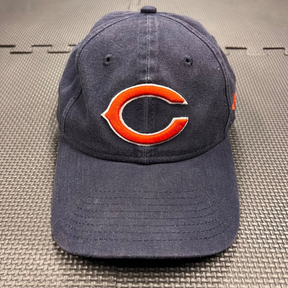 Chicago Bears Navy Blue New Era 9Twenty Adjustable Strapback Hat 100% Cotton Uni